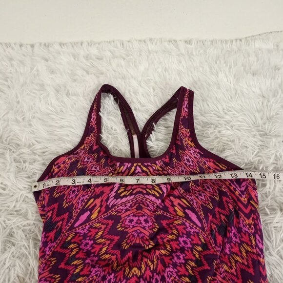 Athleta  Coco Cayo Cinched sides Swim top Aztec Print M - Picture 6 of 6